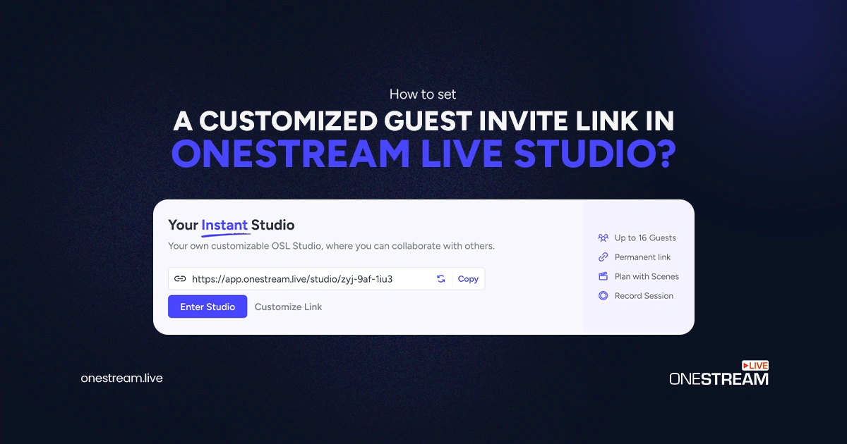 How to Get a Customized Invite Link for OneStream Live Studio