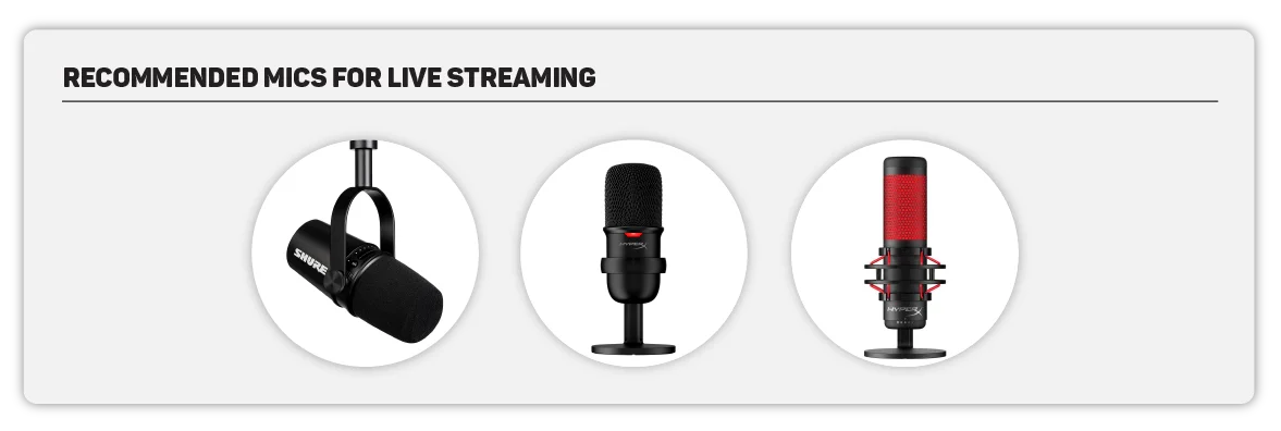 recommended mic for live streaming