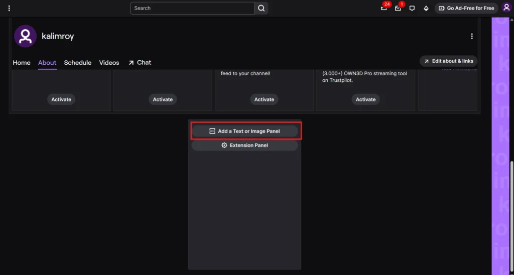 How to Set Up Donations on Twitch. How to Add a Twitch Donation Panel Step 3