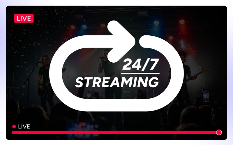 24/7 Pre-Recorded live stream on YouTube—loop a pre recorded video into a continuous live stream