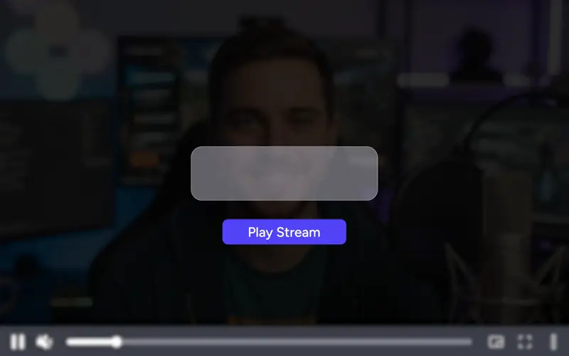 Secure video streaming player with password protection