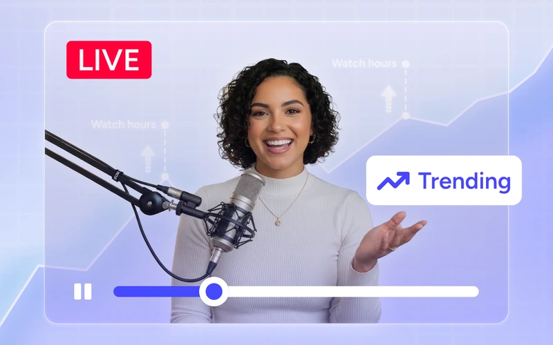 Algorithm boost visual for 24/7 live streaming, longer watch time, and higher YouTube discoverability