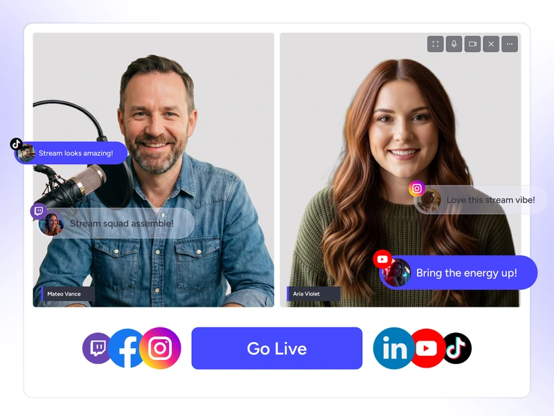 Easy browser-based live streaming workflow in the OneStream Live Brave extension