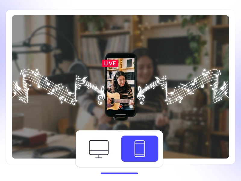 Portrait music live streaming optimized for TikTok, Instagram, and mobile-first audiences