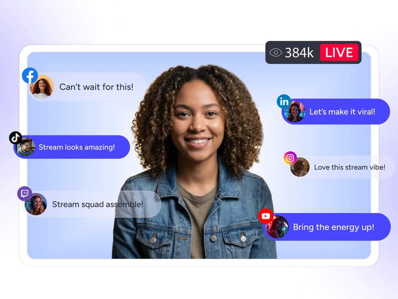 Interactive engagement tools for agency live streaming with chat, polls, and Q&A