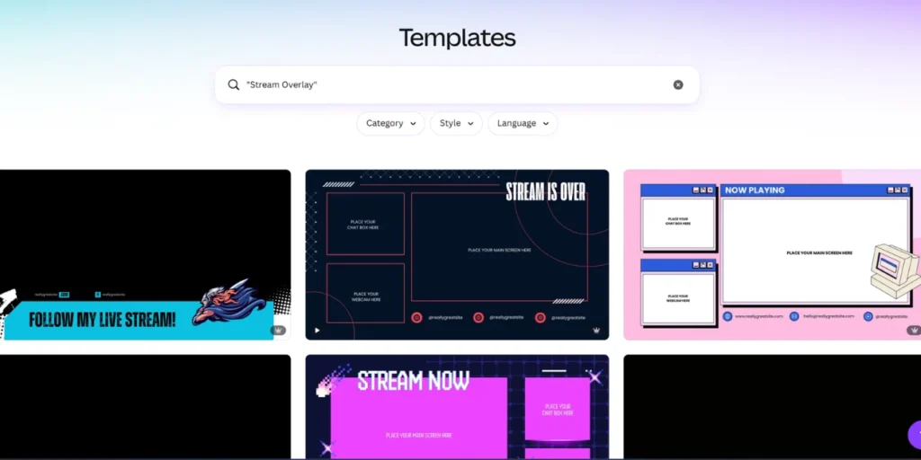 How to Make a Stream Overlay With Canva Step 1