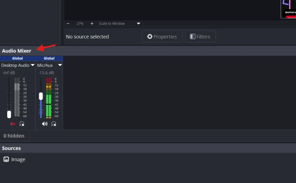 How to Adjust Audio Mixer in OBS studio