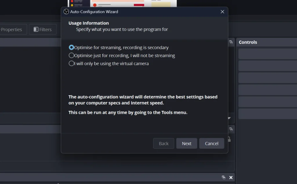Let the Auto-Configuration Wizard Run.