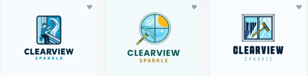 Clearview Sparkle made with Design.com. Best AI logo generator