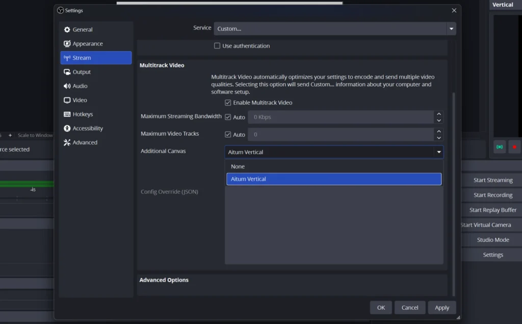 How to Set Up Dual Format Streaming on Twitch Step 1