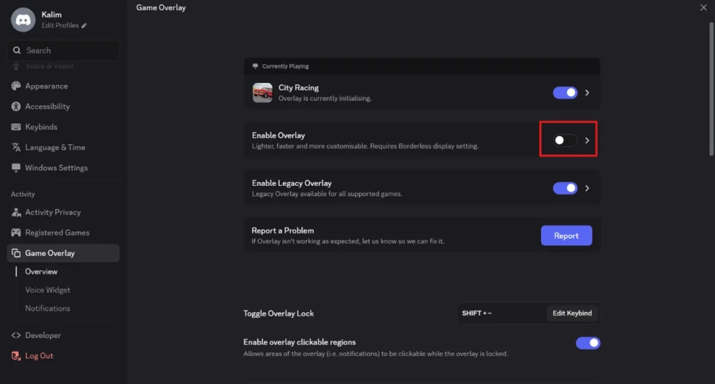 How to Turn Off Discord Overlay Step 4