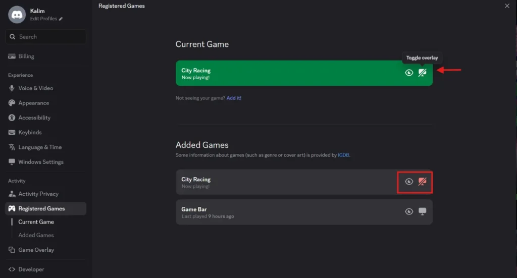 Step 4 Find the Game and Click the Monitor Icon