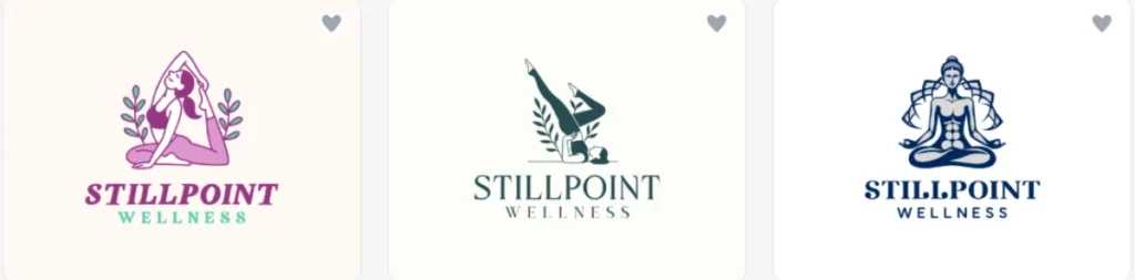 Stillpoint Wellness (meditation studio) Made with Design.com. Best AI logo generators