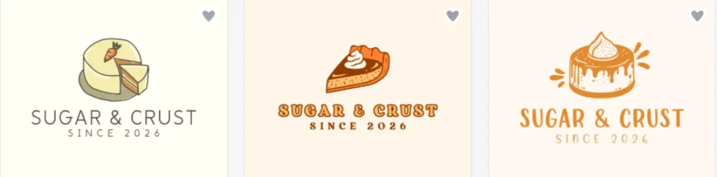 Sugar & Crust (dessert shop) logo made using BrandCrowd