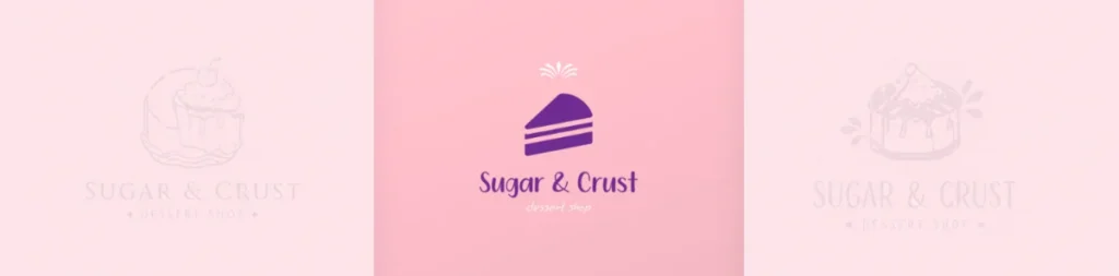 Sugar & Crust logo made using AI logo generation tool