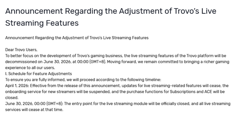 Trovo Streaming