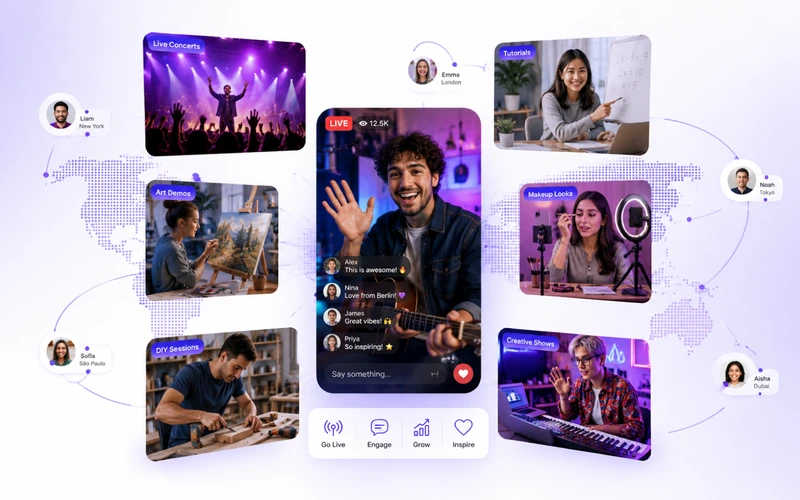 Live stream content being discovered by global audiences across social media platforms use cases