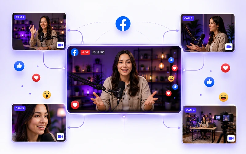 Stream From Every Angle during Facebook live streaming