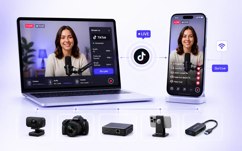 Stream on TikTok from PC or mobile using OneStream Live