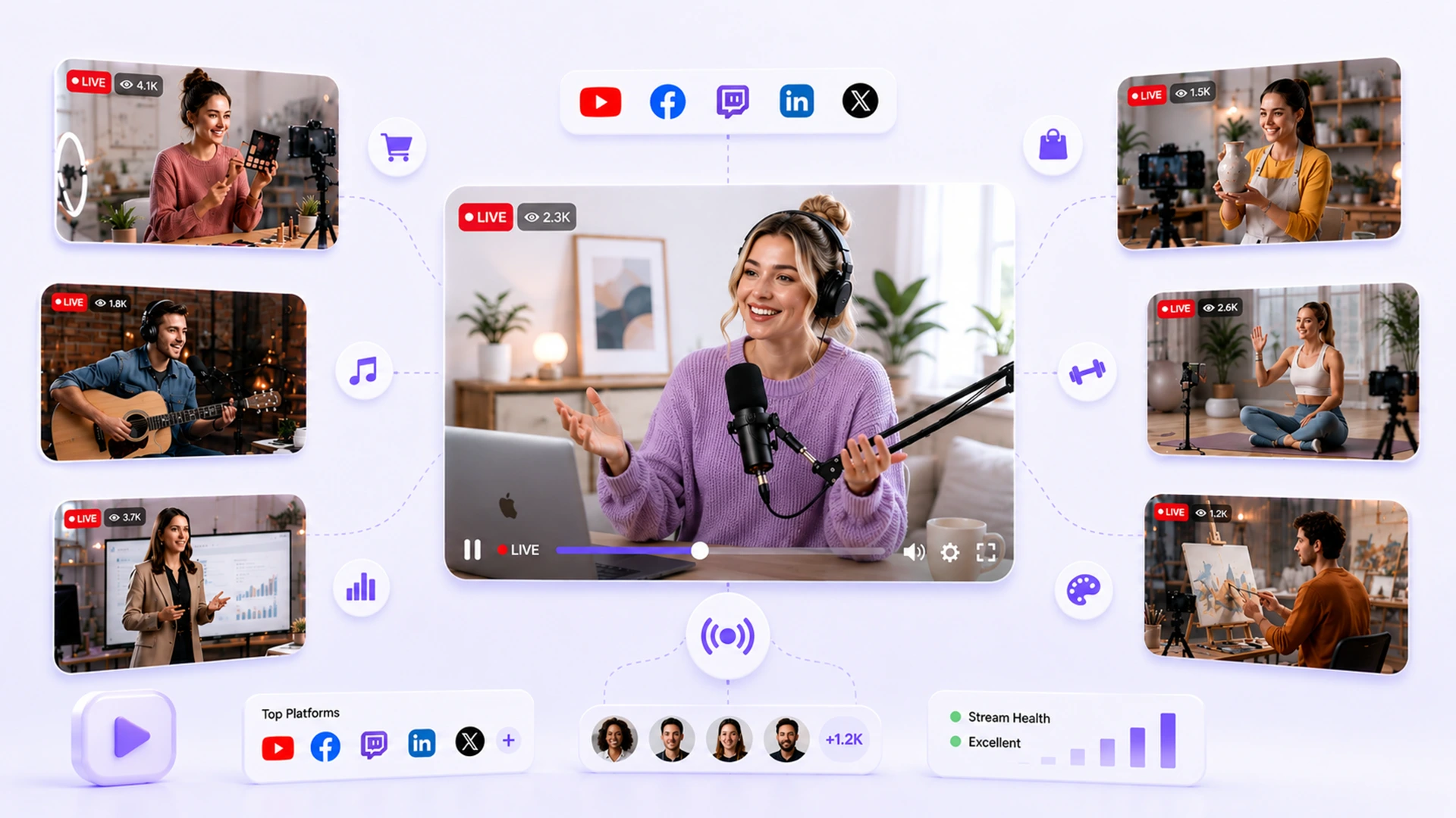 Live streaming use cases for businesses, creators, and educators with OneStream Live