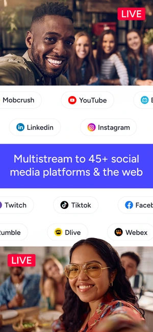 Mobile live broadcasting to Facebook, YouTube, Instagram and 45+ destinations with OneStream Live