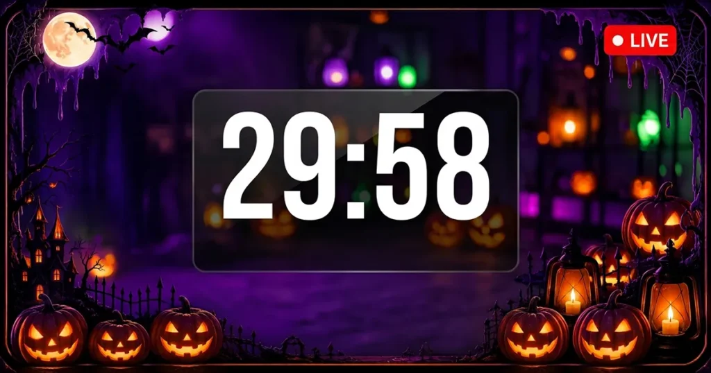 Halloween live stream intro and outro countdown