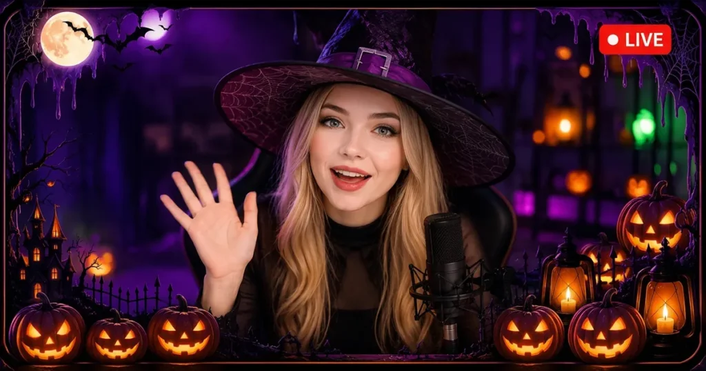 Halloween live stream overlay for creators