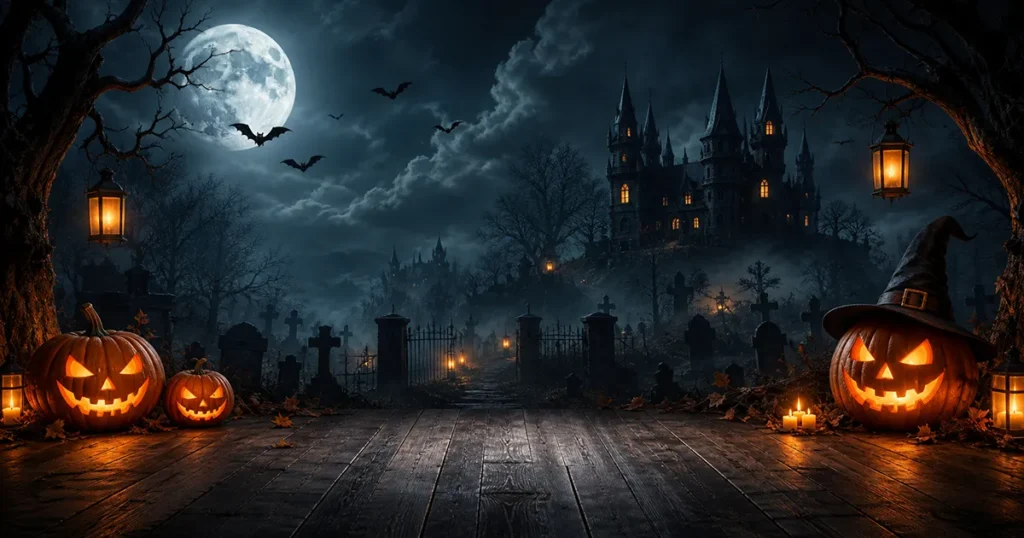 Halloween virtual background for live streaming