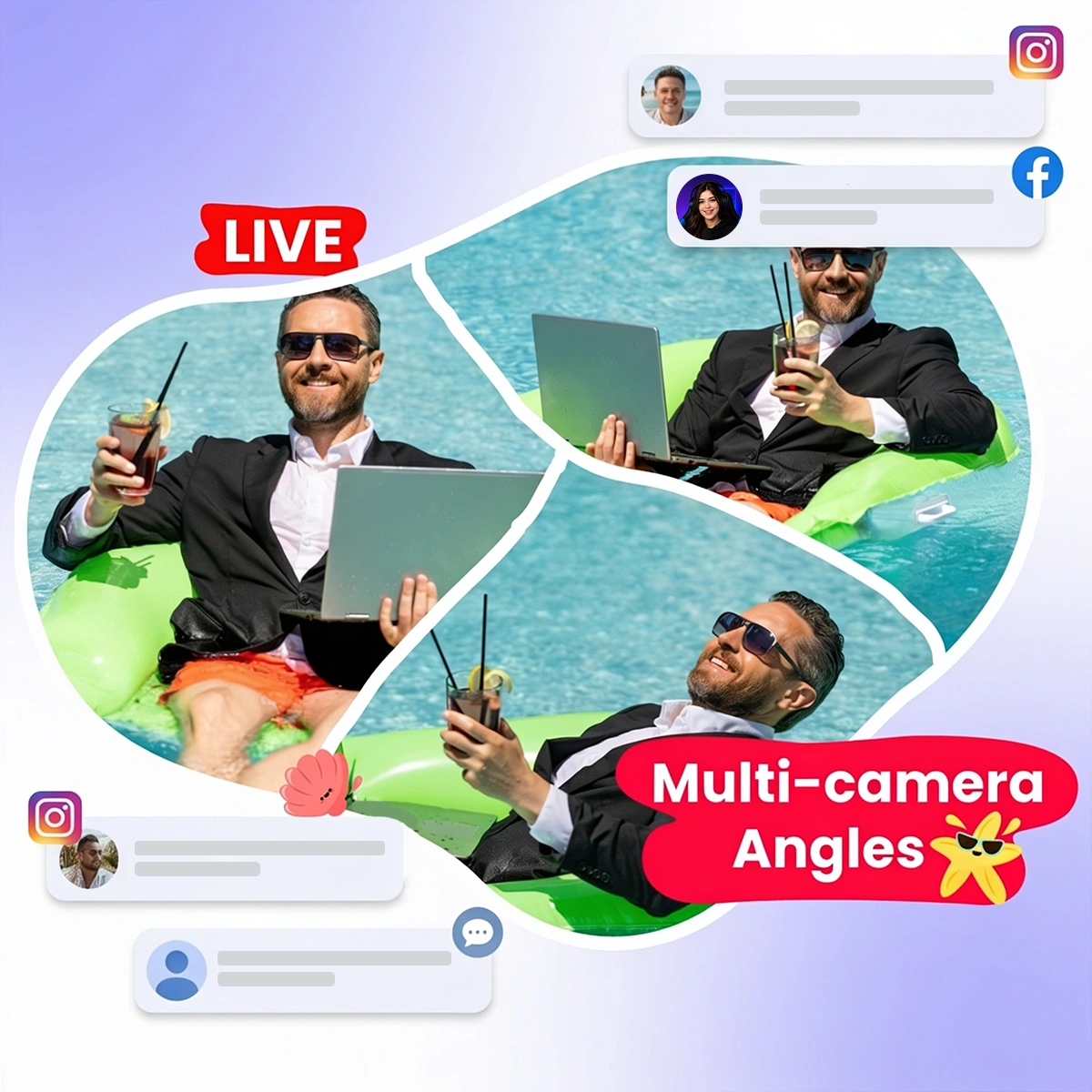Summer Sale livestream with multi-camera streaming Toolkit