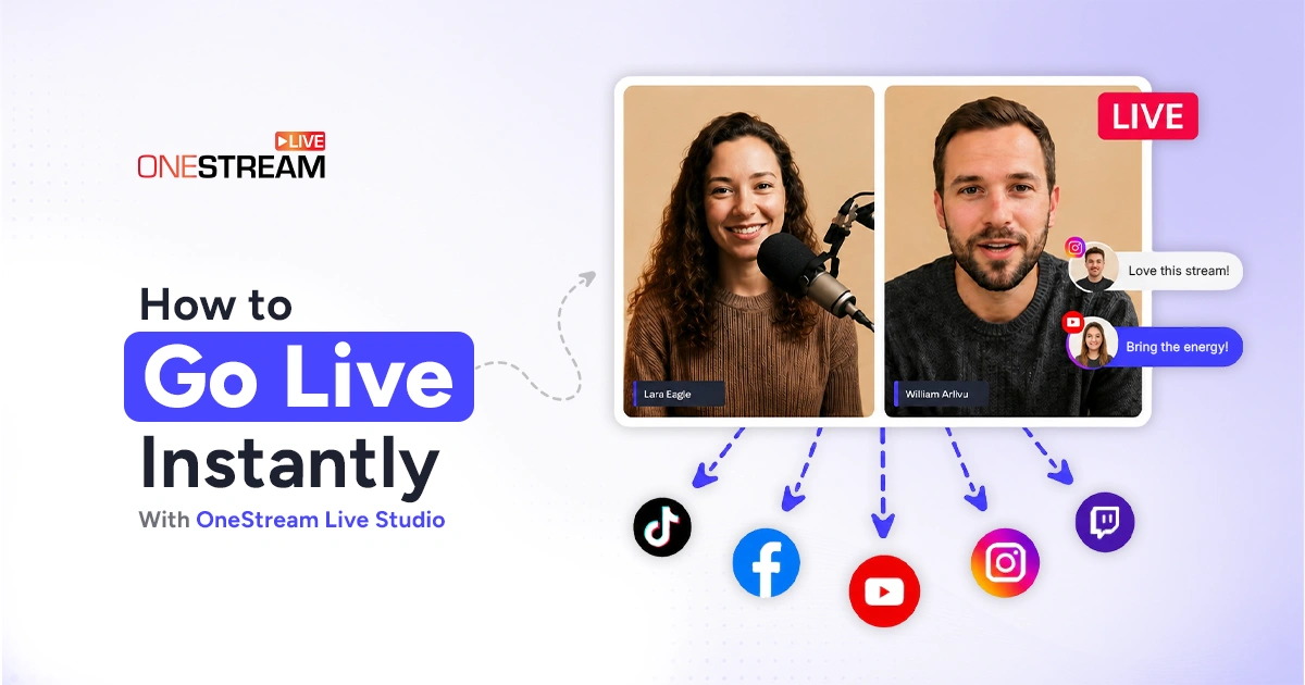 How to go live instantly with onestream live studio