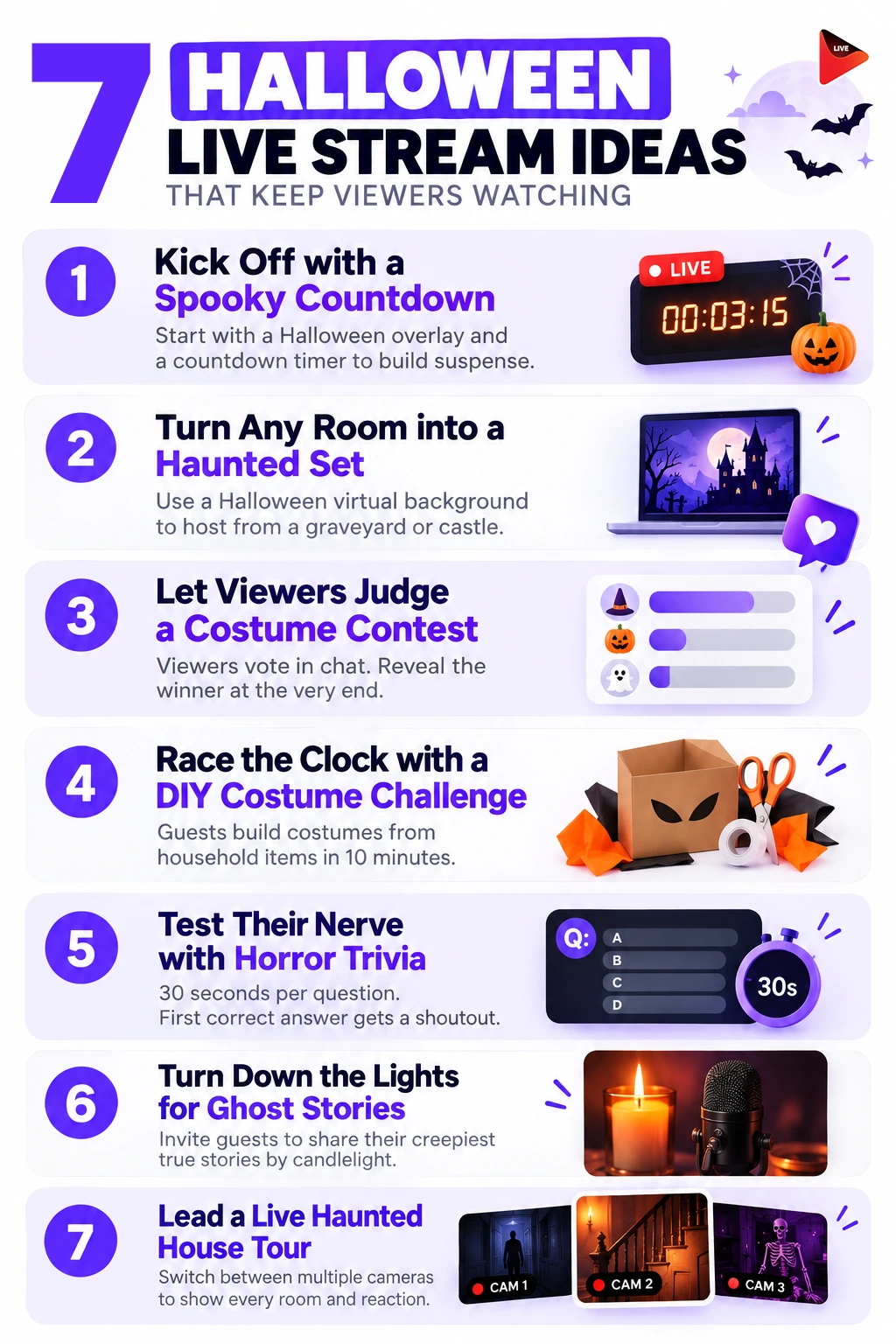 Halloween live stream ideas 2026