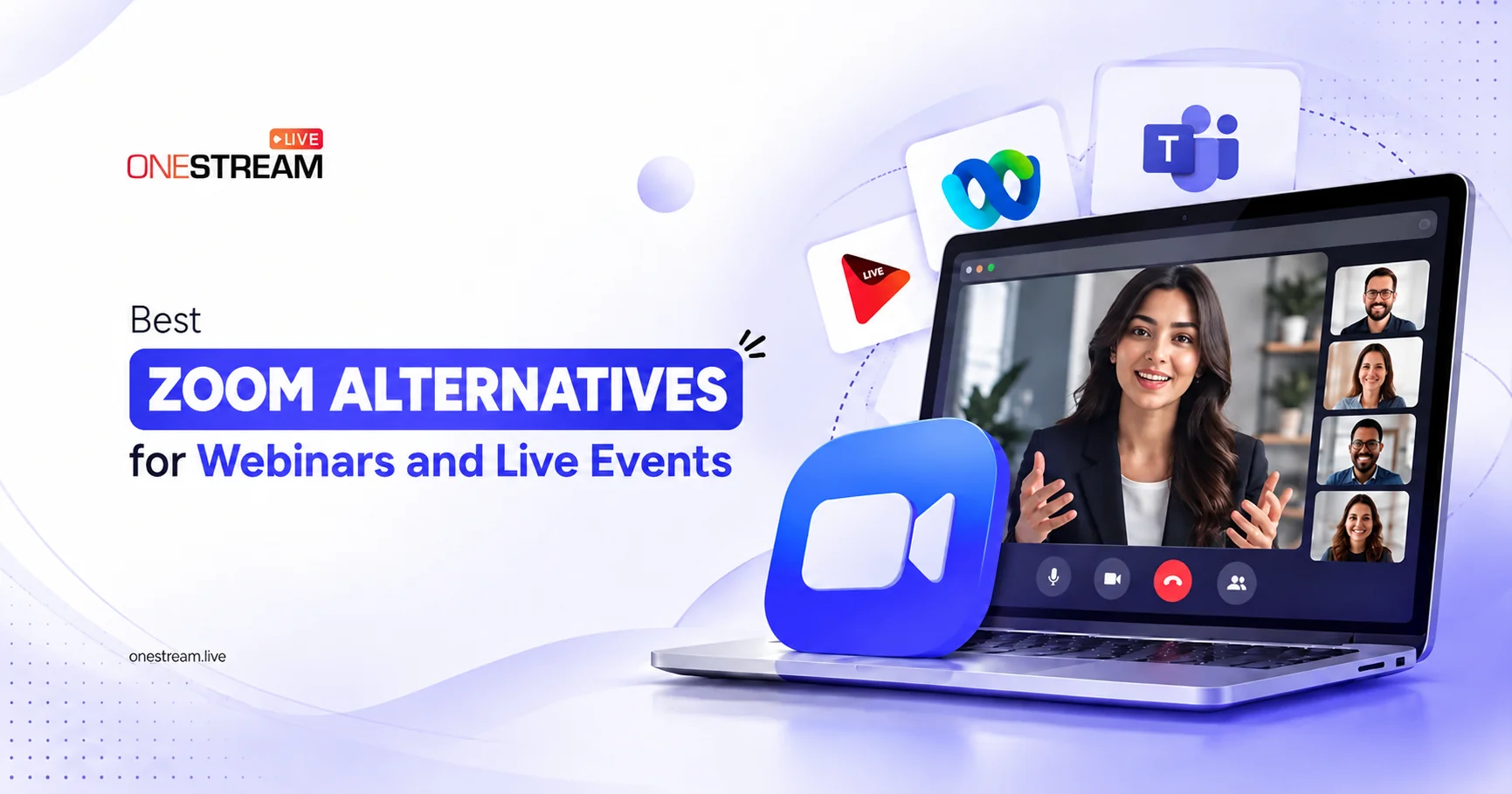Comparison graphic of the best Zoom alternatives for webinars and live events in 2026